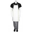 Chef Works Short White PVC Bib Apron - Waterproof