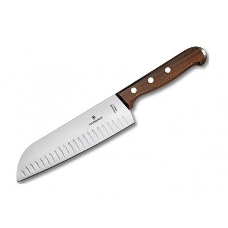 Victorinox Rosewood Fluted Santoku 17cm - 6.8520.17