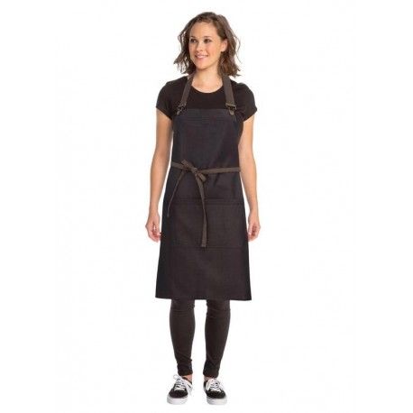 Chef Works Boulder Black Bib Apron Chef Works,Cooks Plus