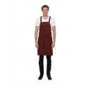 Chef Works Uptown Red/Navy Cross-Back Bib Apron ABX01