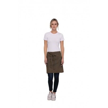 Chef Works Uptown Blue/Taupe Waist Apron AWN01 Chef Works,Cooks