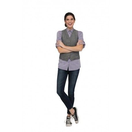 Chef Works Grey Womens Augustine Vest VNN01W Chef Works,Cooks