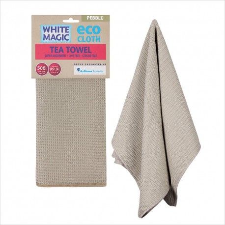 White Magic Eco Cloth TeaTowel Pebble White magic,Cooks Plus