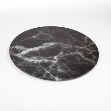 Mondo Cake Board Black Marble 8''/20cm K-Ware,Cooks Plus