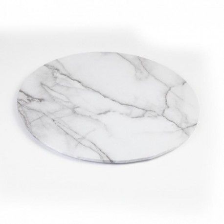 Mondo Cake Board White Marble 14''/35cm K-Ware,Cooks Plus