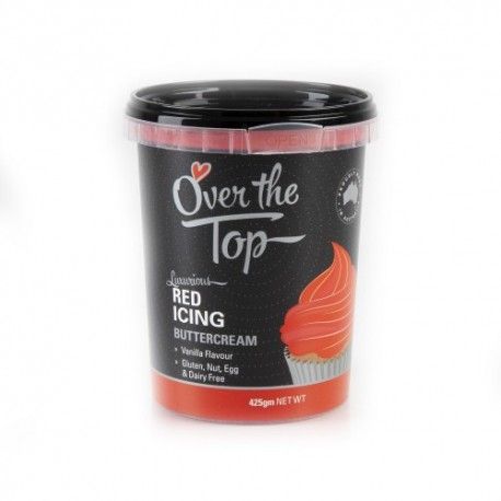 Over The Top Buttercream Red 425gm K-Ware,Cooks Plus