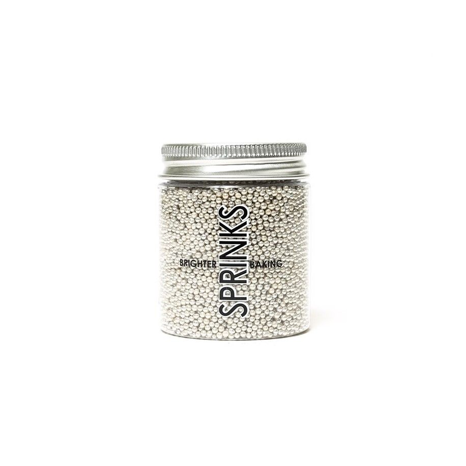 Sprinks Cachous Silver 2mm 85gm Bake Group,Cooks Plus
