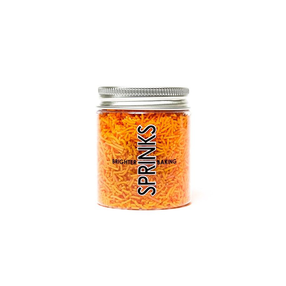 Sprinks Jimmies Orange 1mm 60gm Bake Group,Cooks Plus