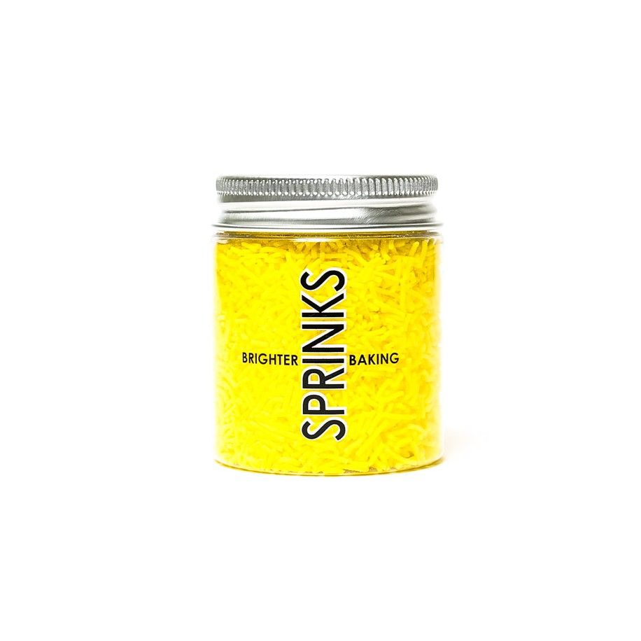 Sprinks Jimmies Yellow 1mm 60gm Bake Group,Cooks Plus