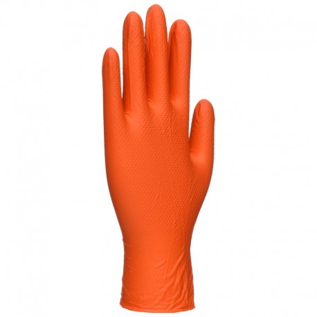 Portwest Nitrile Gloves Orange Medium Box of 100 Portwest,Cooks