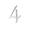 C&C Cake Topper Silver - Number 4 - 7cm