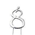 C&C Cake Topper Silver - Number 8 - 7cm