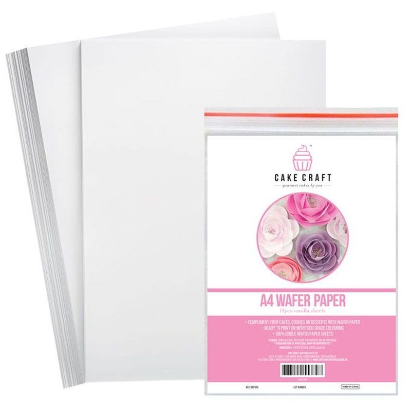 Cake Craft Wafer Paper A4 12pc