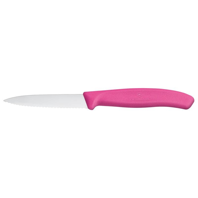 Swiss Classic Paring Knife 8cm Wavy Edge Victorinox 6.7636.L115 Pink