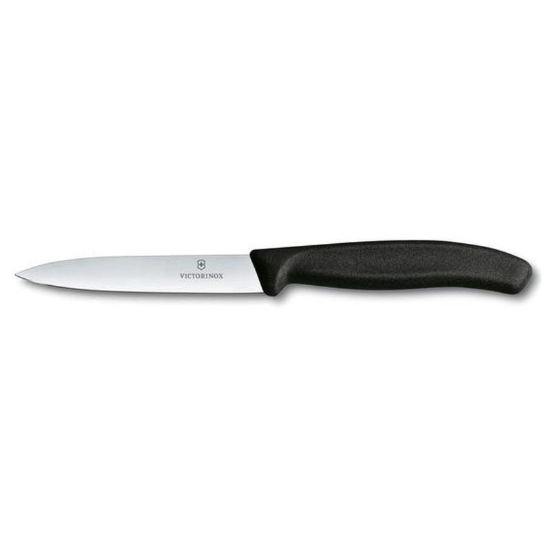 Swiss Classic Paring Knife 10cm Straight Edge Victorinox 6.7703 Black