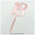 Cake Craft Rose Gold Mirror Acrylic 18