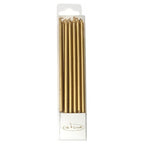 C&C Candle Tall Gold 12pk