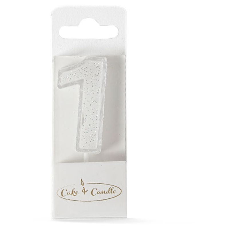 mini-glitter-candle-white-number-1