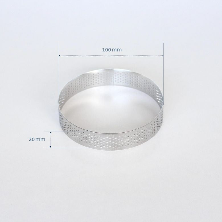 Loyal 100mm Perforated Tart Ring S/S