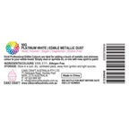 Vivid Edible Metallic Dust - Platinum White 50g