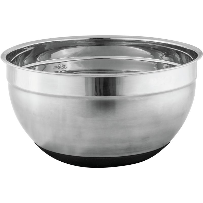Avanti Anti-Slip Mixing Bowl - 26cm - Stainless Steel / Silicone