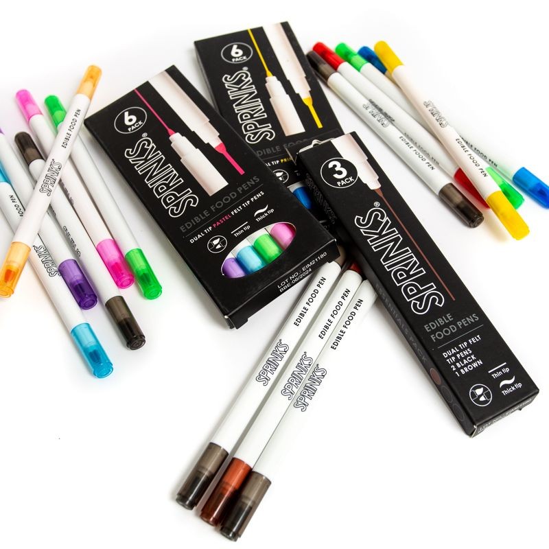 sprinks-edible-food-pen-set-primary-pack-pack-of-6