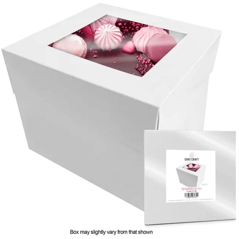 Cake Craft Cake Box - Top Window - 10x10x10inch