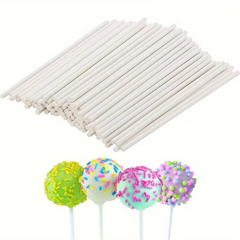 Lollipop / Cake Pop Sticks White – 100 Pack
