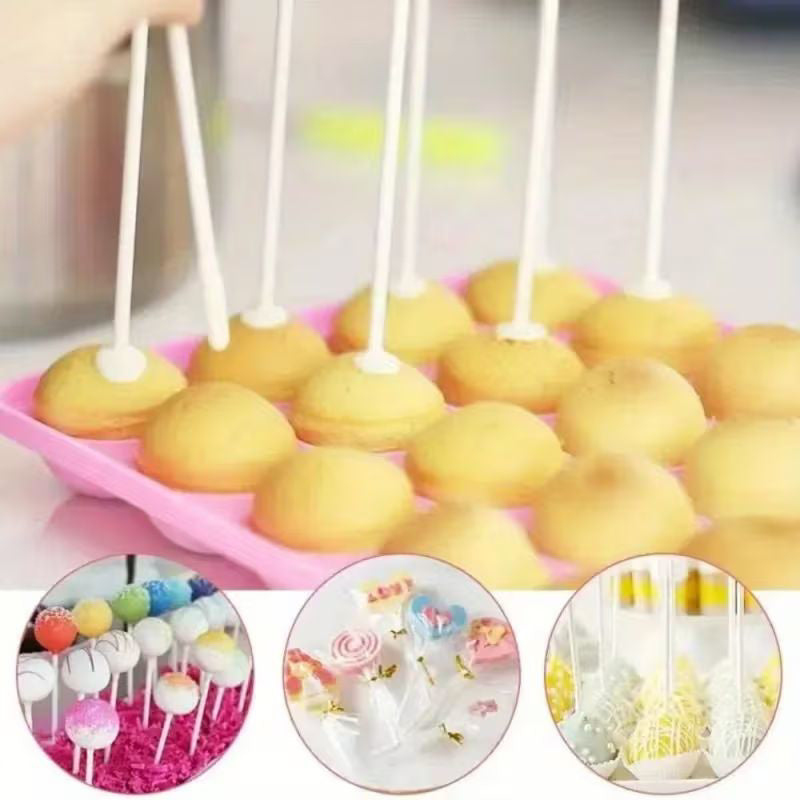 Lollipop / Cake Pop Sticks White – 100 Pack