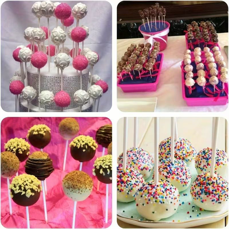 Lollipop / Cake Pop Sticks White – 100 Pack
