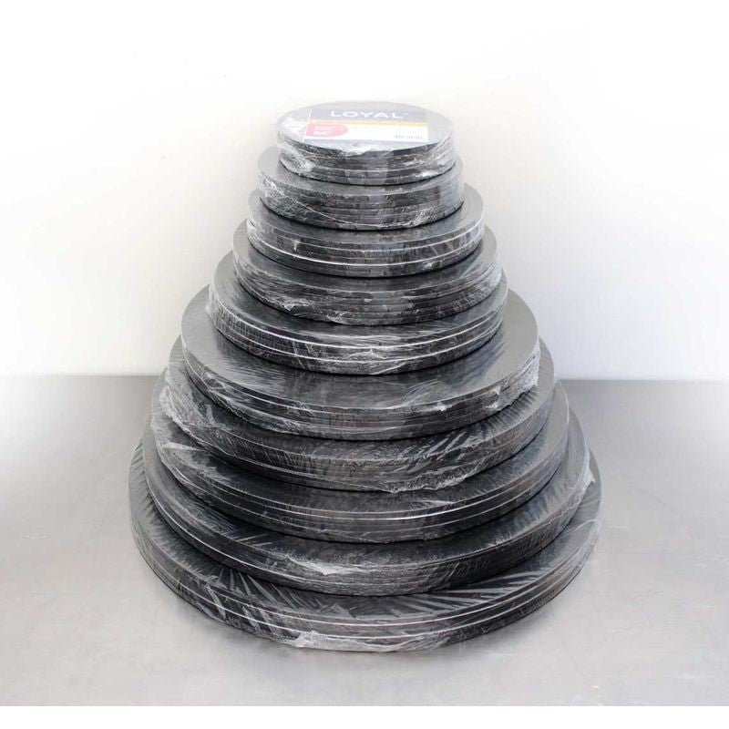 mondo-cake-board-masonite-round-black-6inch