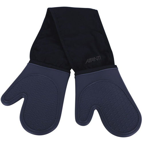 Avanti Silicone Double Oven Mitts - Charcoal