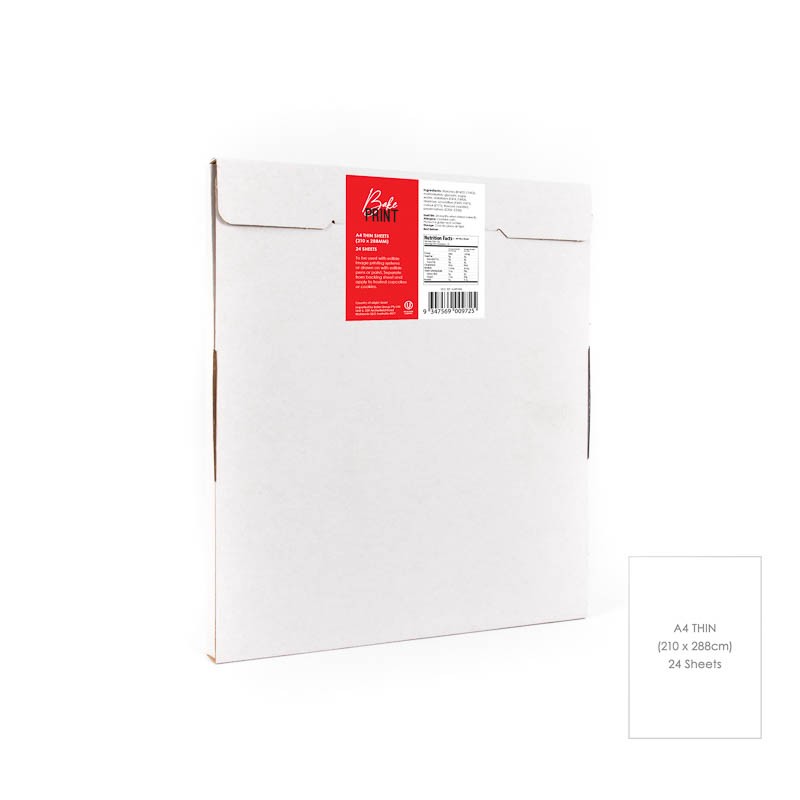 Bake Group Thin Icing Edible Sheets - A4 - 24pk