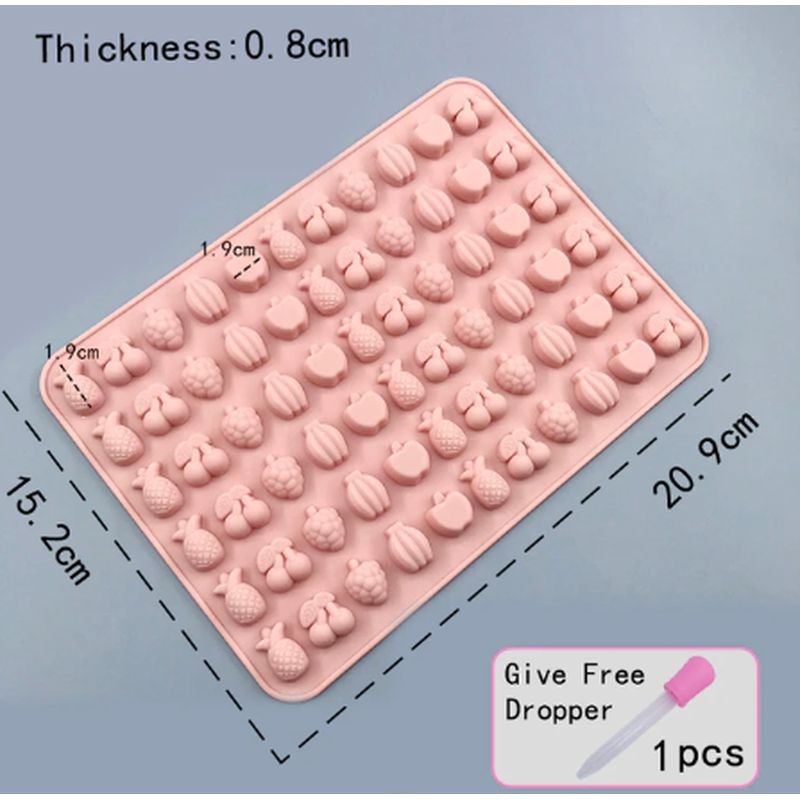 Extra Small Mini Fruit Silicone Mould 66 cavity