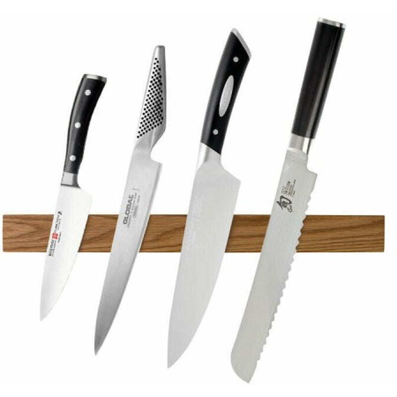 ChefTech Magnetic Knife Rack - Solid Oak - 60cm