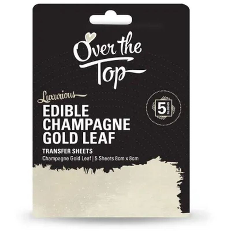 Over The Top Edible Champagne Gold Leaf 5pc