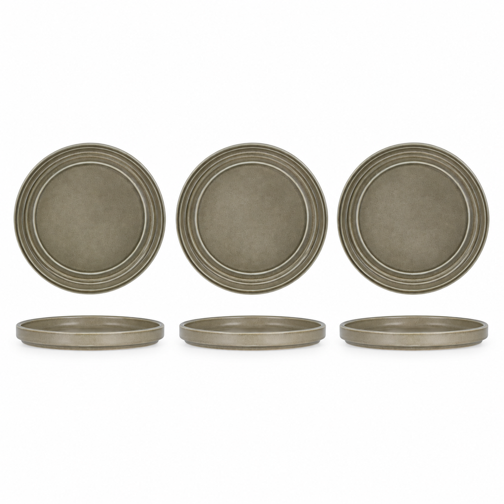 Tablekraft Urban Loft Frost Grey Round Plate 180mm - 6 PACK