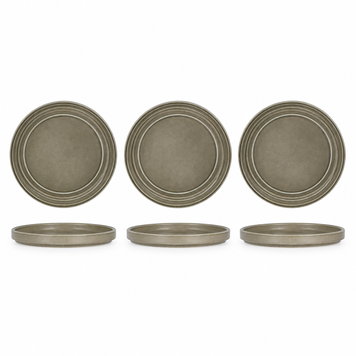 Tablekraft Urban Loft Frost Grey Round Plate 180mm - 6 PACK