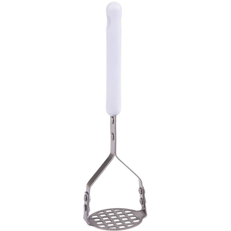Appetito Stainless Steel Mini Masher - White