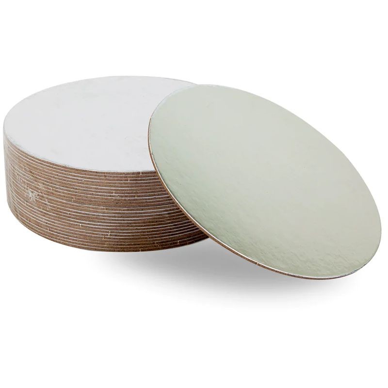 Mondo Cake Board Compressed Round - Silver - 9inch