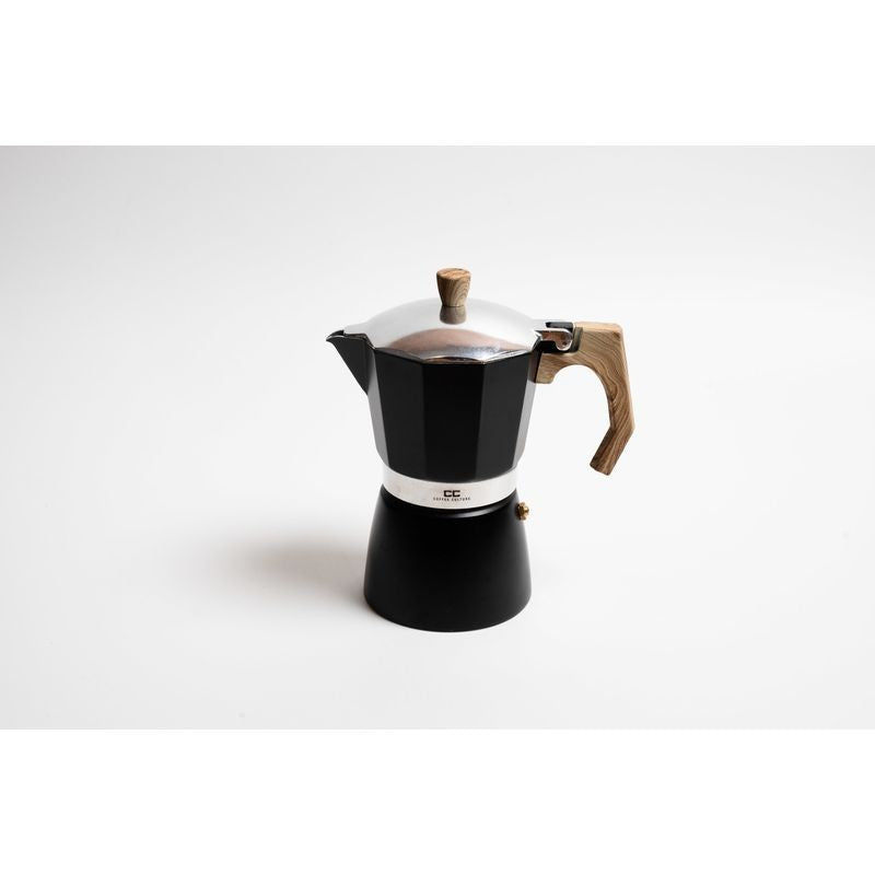 Coffee Culture Black Stove Top Coffee Maker - 6 Cup