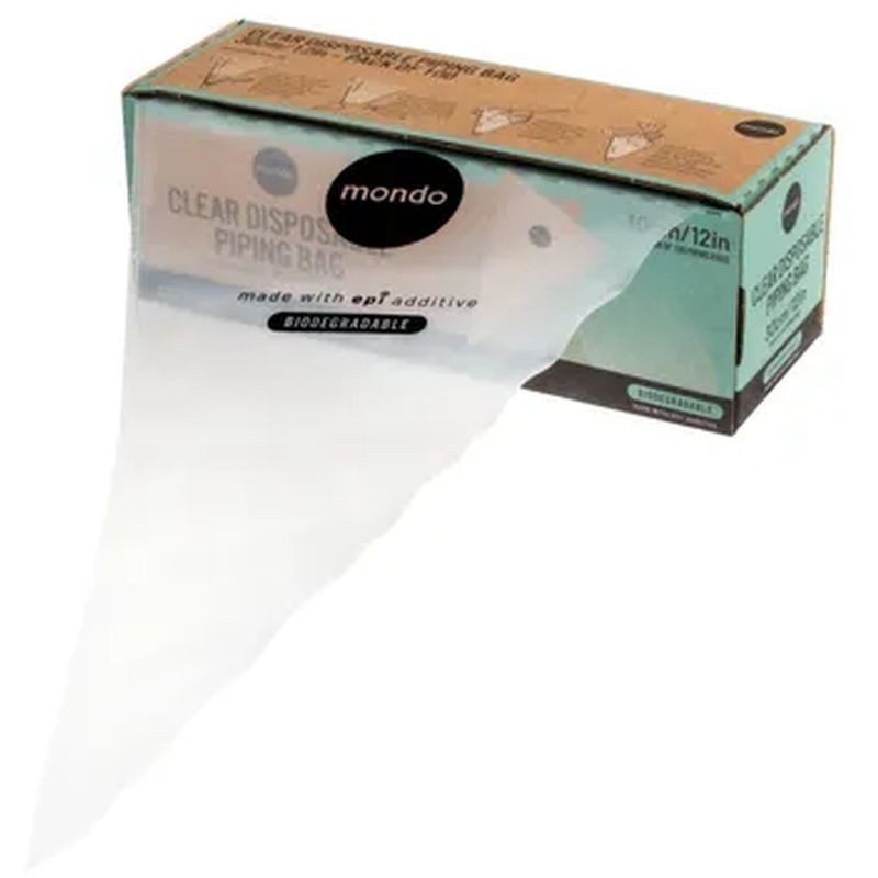 Mondo Clear Disposable Piping Bag - 30cm - 100 pack