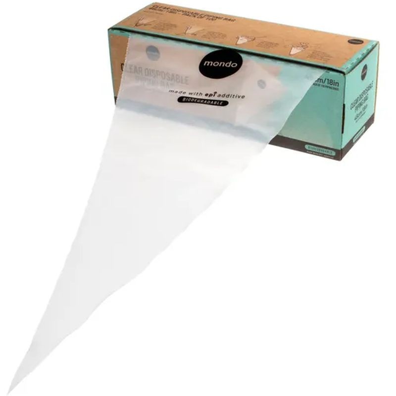 Mondo Clear Disposable Piping Bag - 46cm - 100 pack