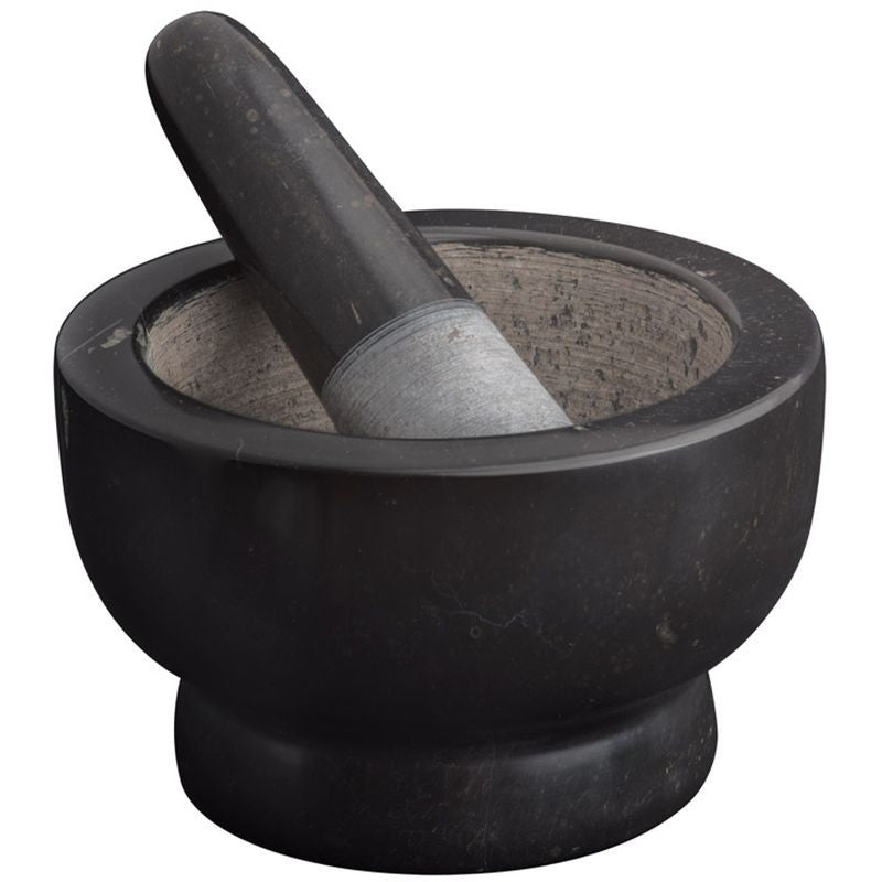 Avanti Marble Footed Mortar And Pestle - Black