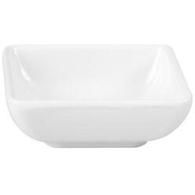 Ryner Melamine Square Sauce Dish - 7 x 7cm White - 48 Pack