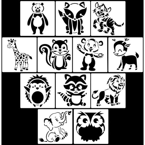 animal-stencil-templates-12pc-set