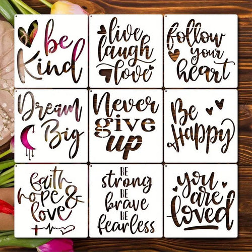 assorted-inspirational-words-stencil-templates-9pc-set