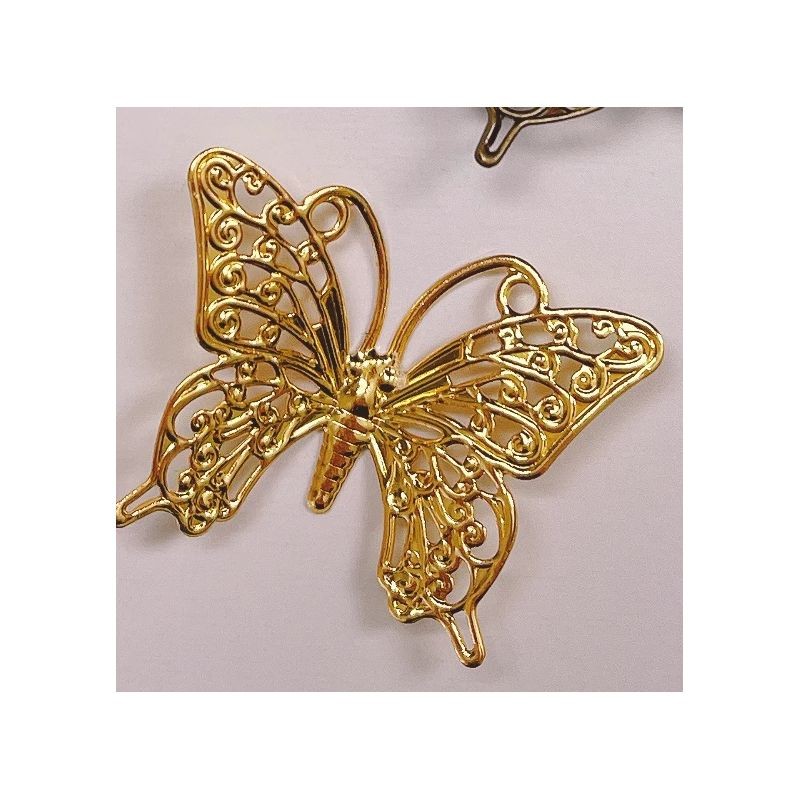 More Decos Arched Butterflies - Gold Pack of 10