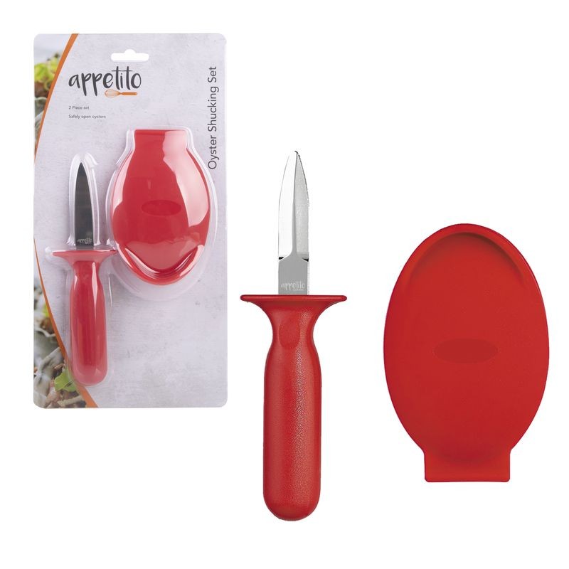 Appetito Oyster Shucking Set - Red