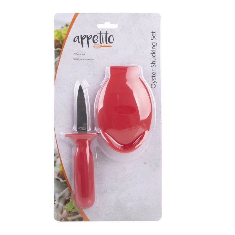 Appetito Oyster Shucking Set - Red